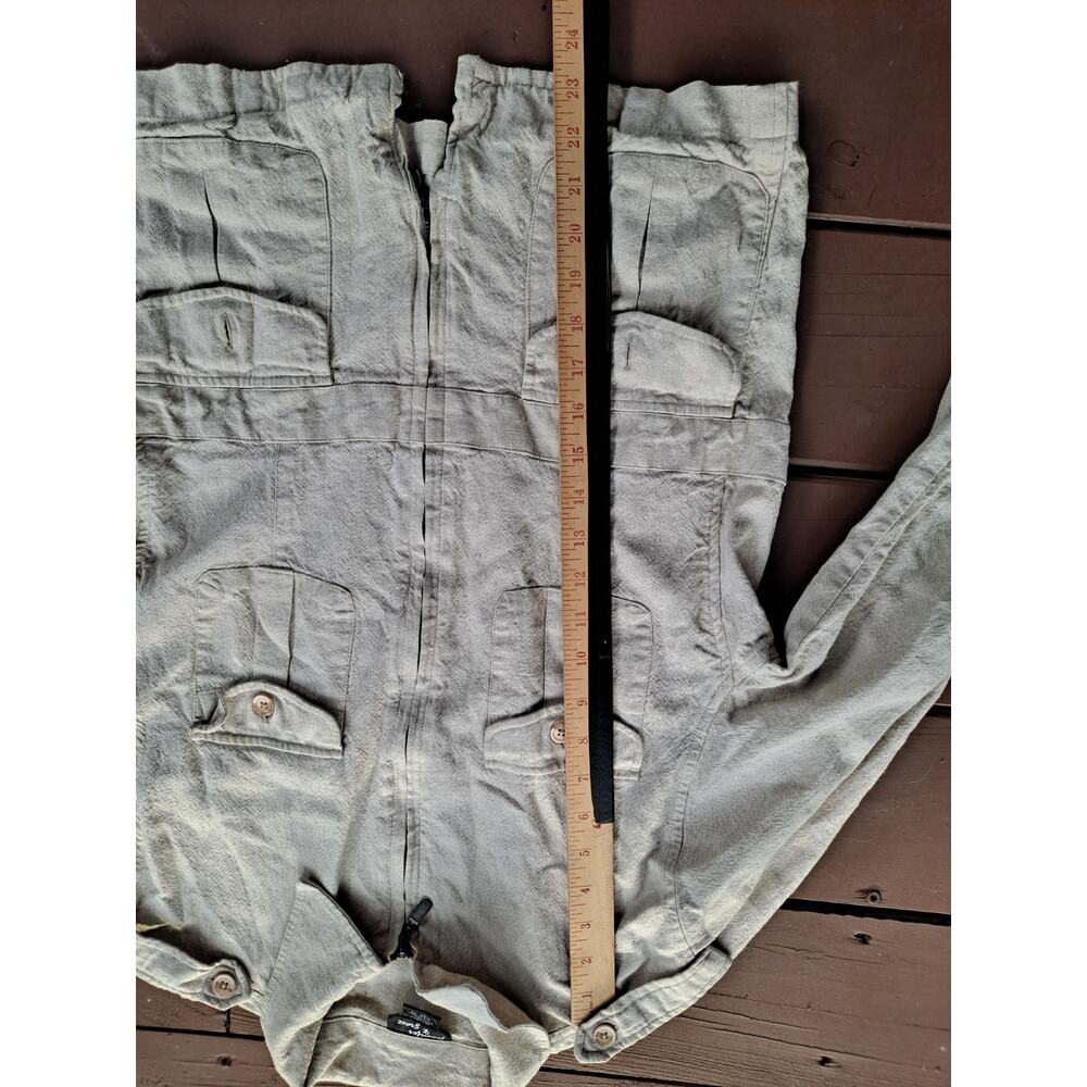 Vintage Jennifer and Grace Womens Jacket Linen Blend Beige Zipper Front Short - Picture 2 of 5